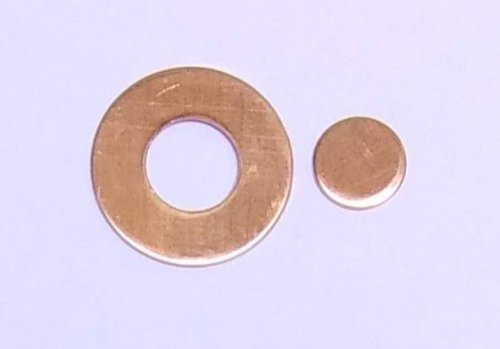 Judy Larson's Disc Cutter Basics and How to Make Metal Washers - For a Centered Hole, General Education, Tools, Use one or two firm hits with a brass mallet